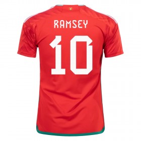 Jalkapallo Pelipaidat/Peliasut Wales RAMSEY 10 Kotipelipaita Mm-Kisat 2022